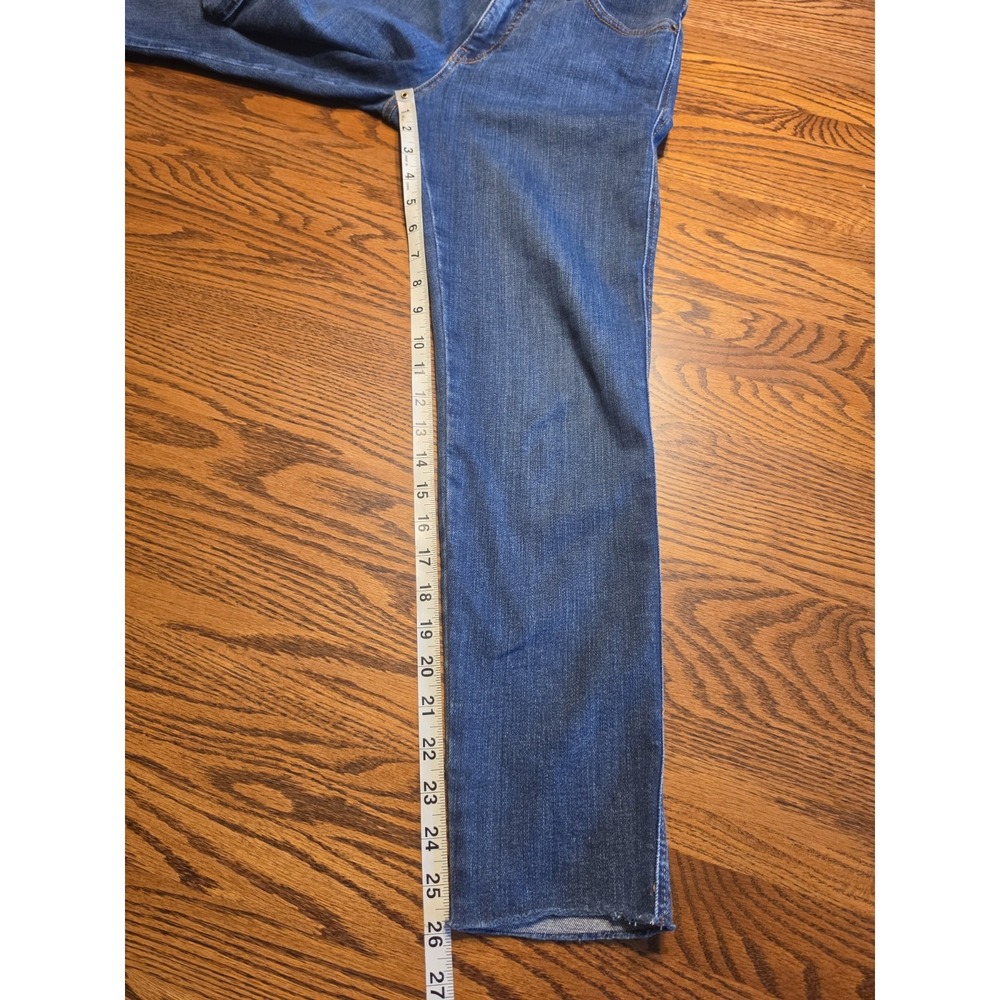 Sezane Jeans Womens Size 26 Dark Wash Mid Rise Skinny Raw Hem Stretch Denim - Picture 7 of 11